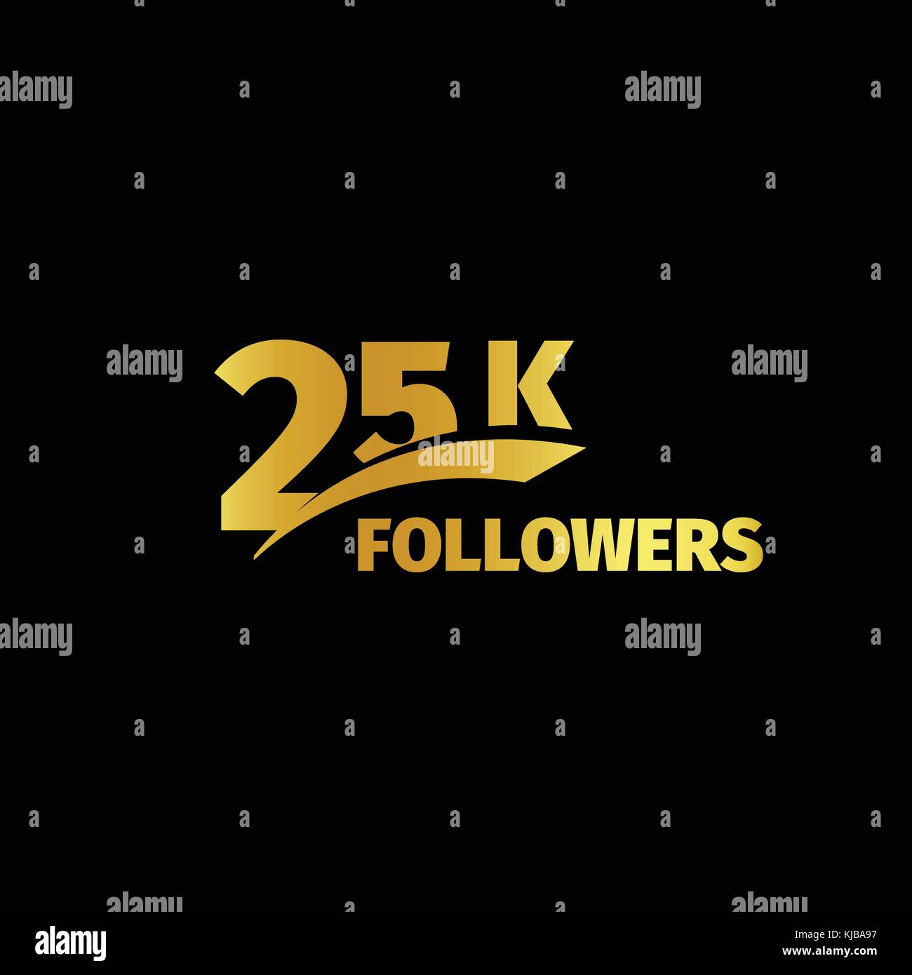 Elegante design rigoroso, il numero di abbonati di reti sociali, anniversario illustrazione vettoriale set. I miei discepoli logo collection. grandi set di vettore d'oro numeri e lettere alle comunità online Illustrazione Vettoriale
