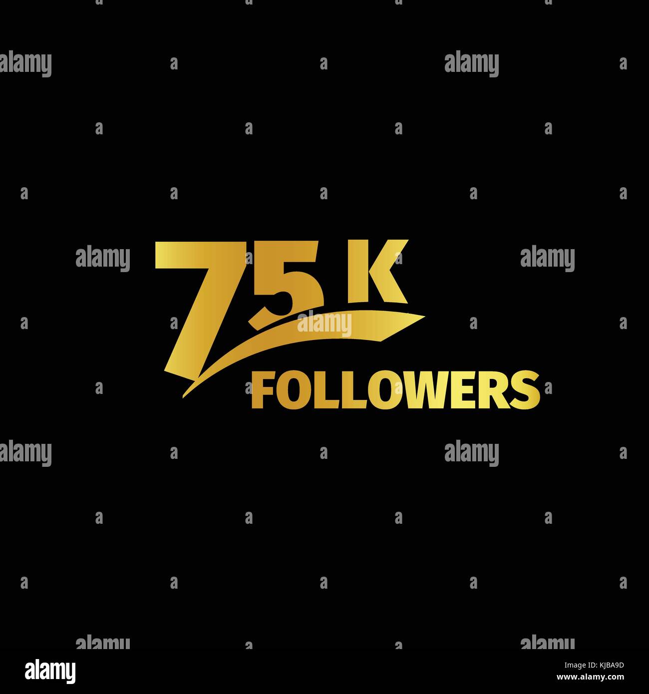 Elegante design rigoroso, il numero di abbonati di reti sociali, anniversario illustrazione vettoriale set. I miei discepoli logo collection. grandi set di vettore d'oro numeri e lettere alle comunità online Illustrazione Vettoriale