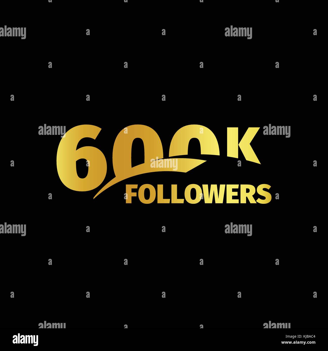 Elegante design rigoroso, il numero di abbonati di reti sociali, anniversario illustrazione vettoriale set. I miei discepoli logo collection. grandi set di vettore d'oro numeri e lettere alle comunità online Illustrazione Vettoriale