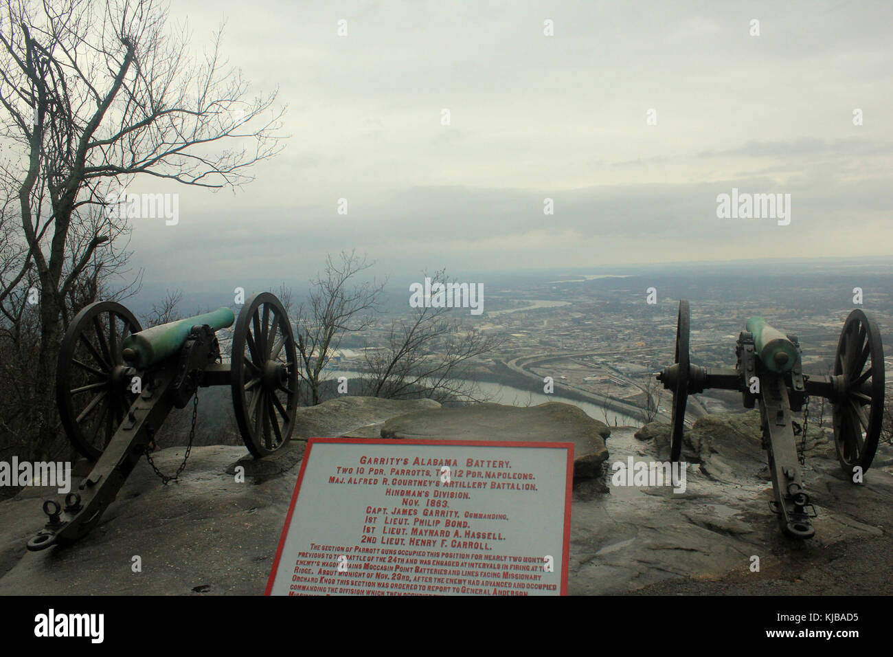 La Gfp tennessee Lookout Mountain batteria di artiglieria Foto Stock