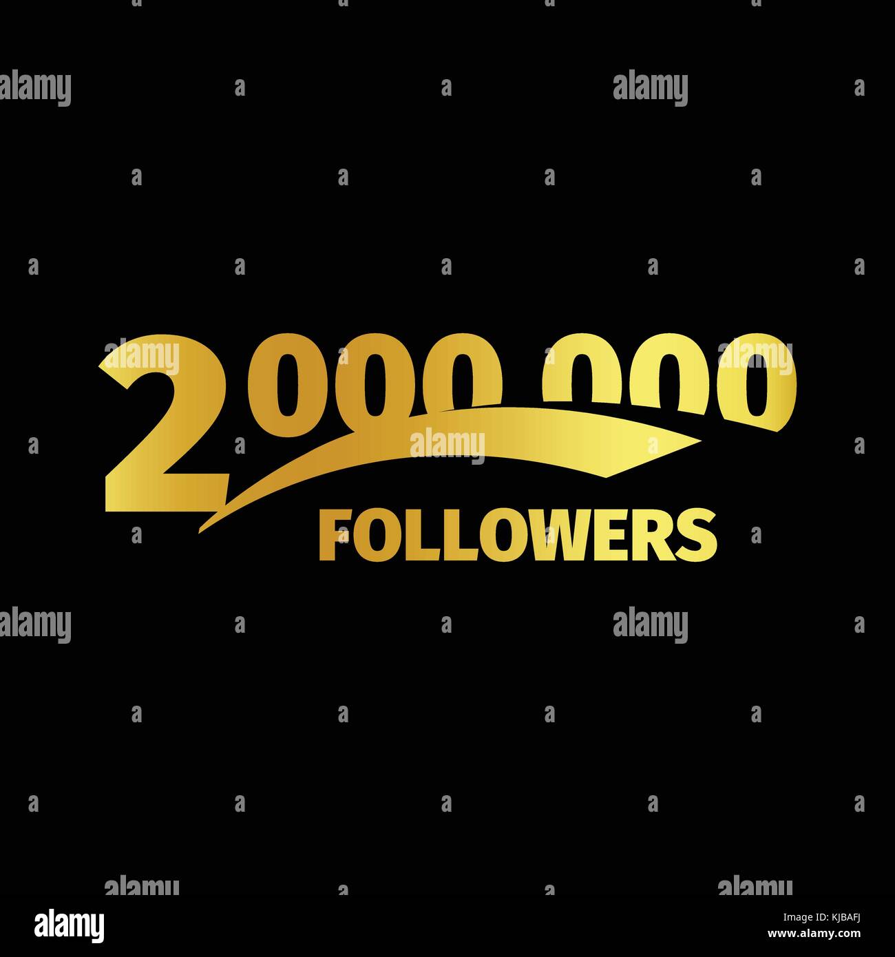 Elegante design rigoroso, il numero di abbonati di reti sociali, anniversario illustrazione vettoriale set. I miei discepoli logo collection. grandi set di vettore d'oro numeri e lettere alle comunità online Illustrazione Vettoriale