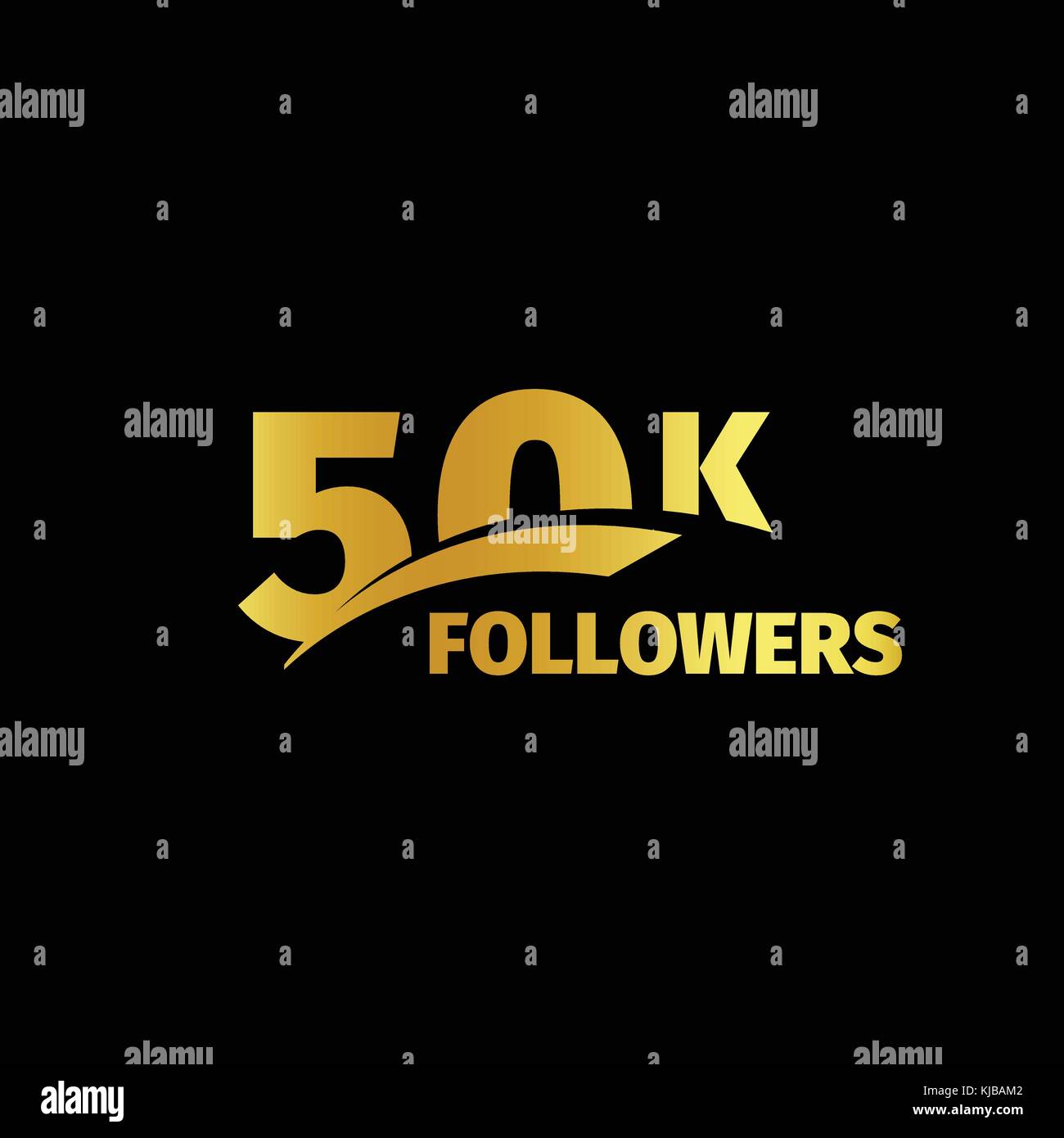 Elegante design rigoroso, il numero di abbonati di reti sociali, anniversario illustrazione vettoriale set. I miei discepoli logo collection. grandi set di vettore d'oro numeri e lettere alle comunità online Illustrazione Vettoriale