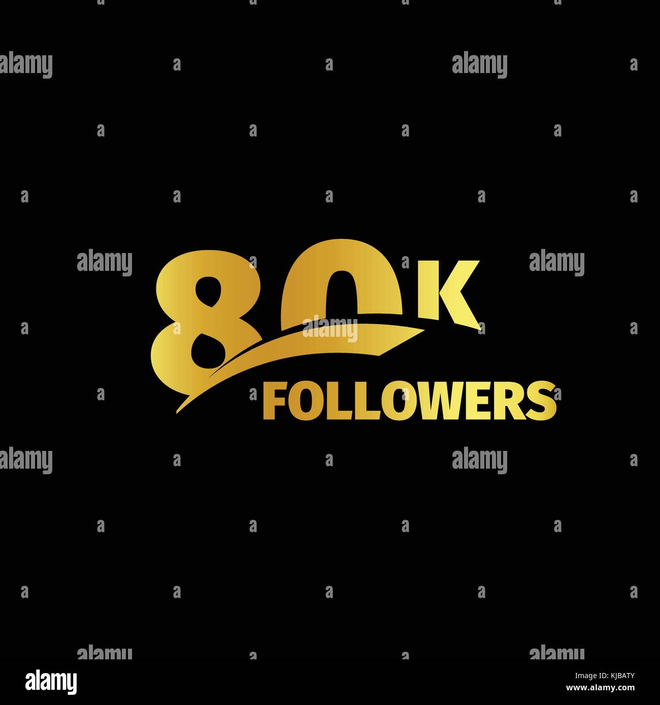 Elegante design rigoroso, il numero di abbonati di reti sociali, anniversario illustrazione vettoriale set. I miei discepoli logo collection. grandi set di vettore d'oro numeri e lettere alle comunità online Illustrazione Vettoriale