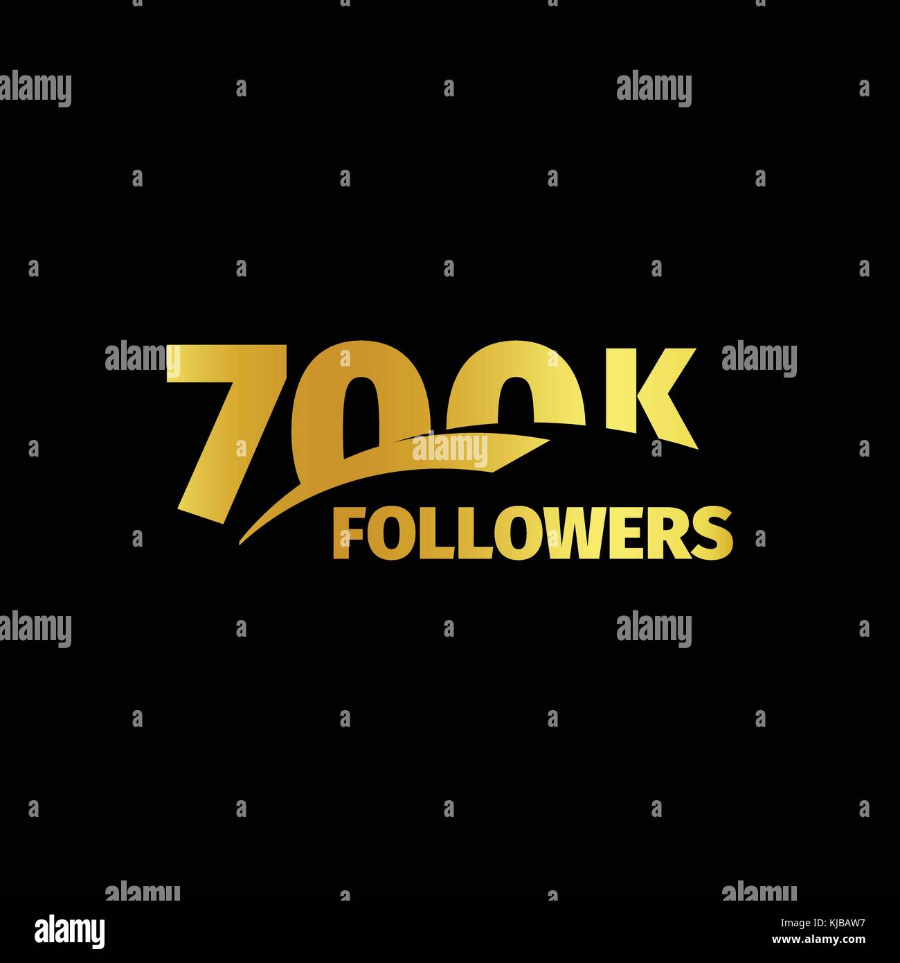 Elegante design rigoroso, il numero di abbonati di reti sociali, anniversario illustrazione vettoriale set. I miei discepoli logo collection. grandi set di vettore d'oro numeri e lettere alle comunità online Illustrazione Vettoriale