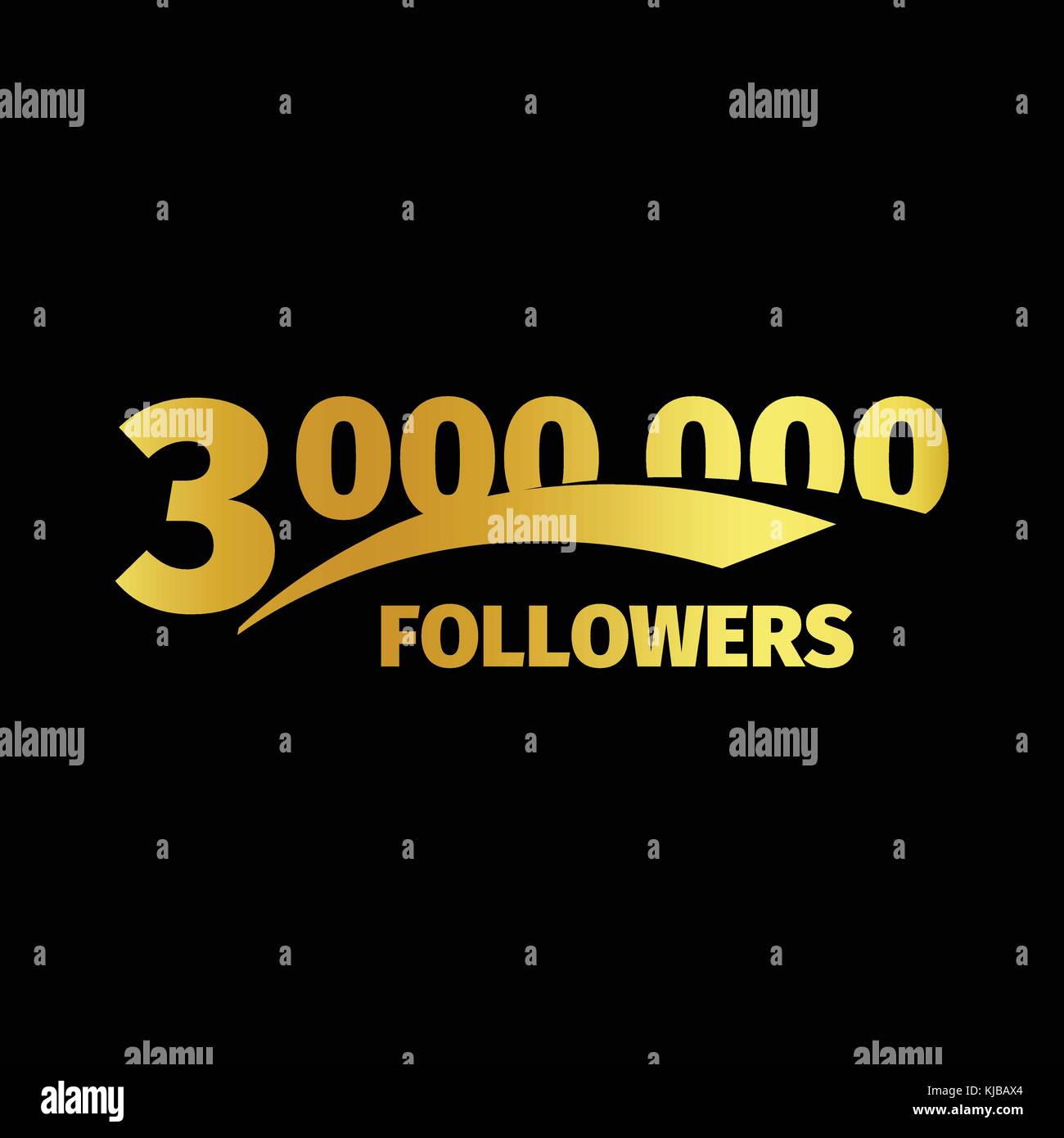 Elegante design rigoroso, il numero di abbonati di reti sociali, anniversario illustrazione vettoriale set. I miei discepoli logo collection. grandi set di vettore d'oro numeri e lettere alle comunità online Illustrazione Vettoriale