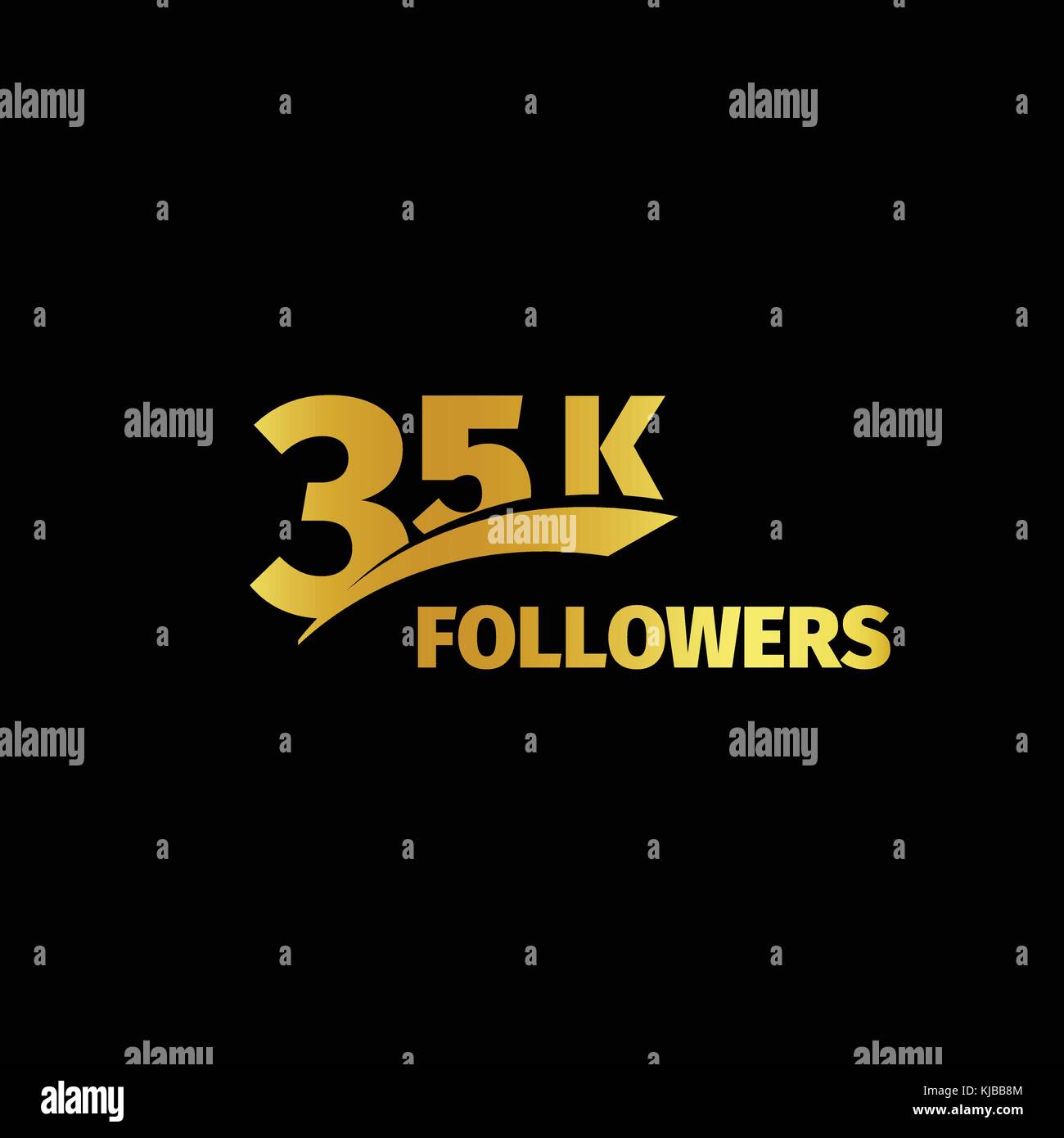 Elegante design rigoroso, il numero di abbonati di reti sociali, anniversario illustrazione vettoriale set. I miei discepoli logo collection. grandi set di vettore d'oro numeri e lettere alle comunità online Illustrazione Vettoriale