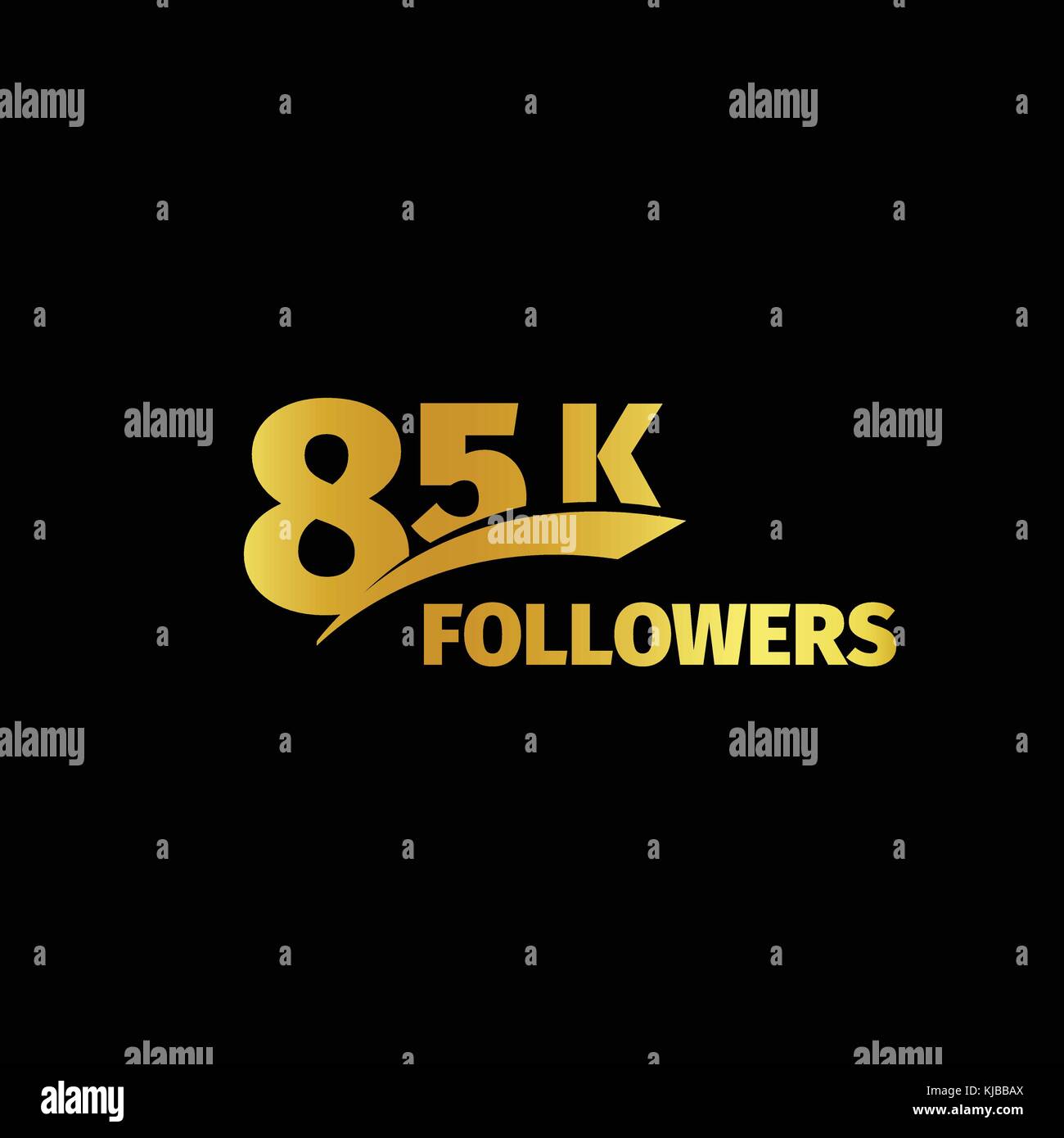 Elegante design rigoroso, il numero di abbonati di reti sociali, anniversario illustrazione vettoriale set. I miei discepoli logo collection. grandi set di vettore d'oro numeri e lettere alle comunità online Illustrazione Vettoriale