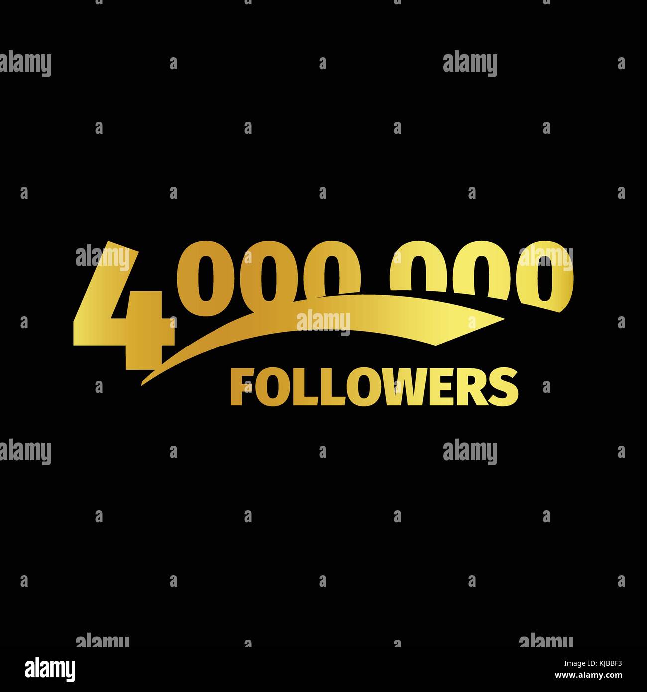 Elegante design rigoroso, il numero di abbonati di reti sociali, anniversario illustrazione vettoriale set. I miei discepoli logo collection. grandi set di vettore d'oro numeri e lettere alle comunità online Illustrazione Vettoriale