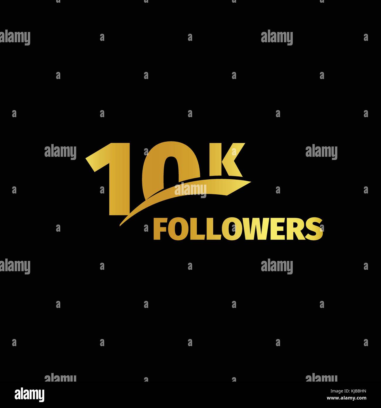 Elegante design rigoroso, il numero di abbonati di reti sociali, anniversario illustrazione vettoriale set. I miei discepoli logo collection. grandi set di vettore d'oro numeri e lettere alle comunità online Illustrazione Vettoriale