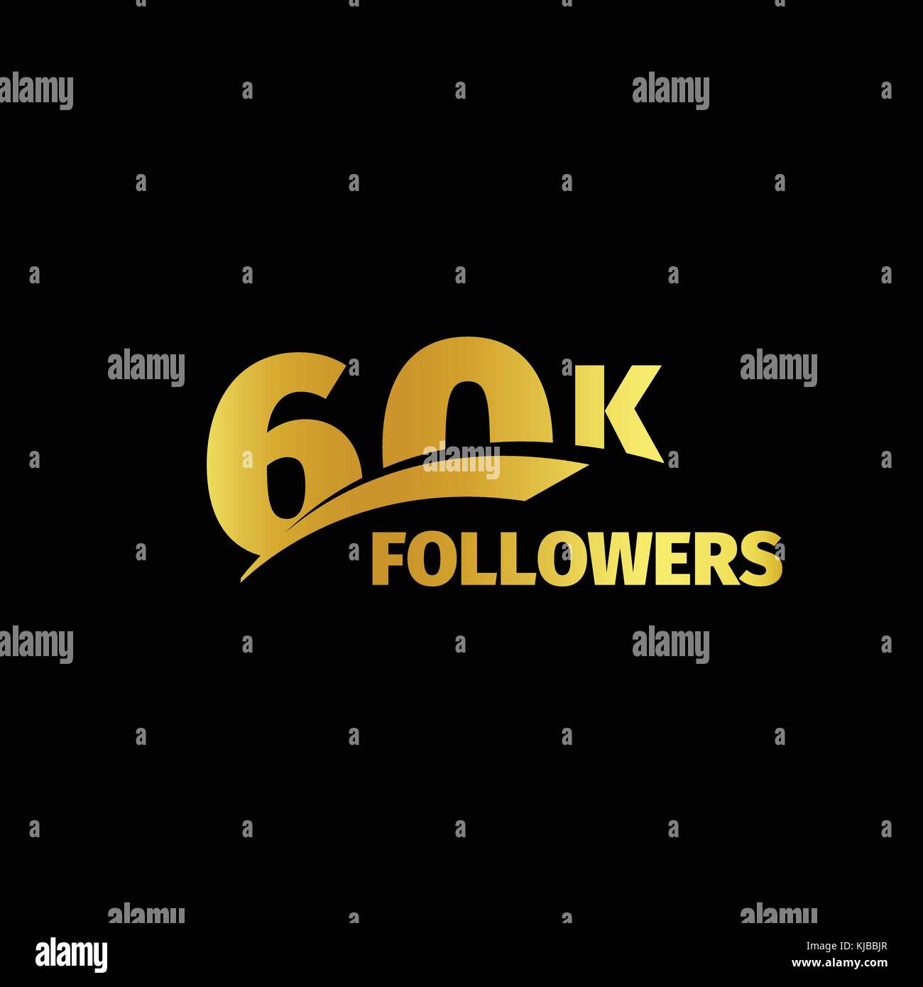Elegante design rigoroso, il numero di abbonati di reti sociali, anniversario illustrazione vettoriale set. I miei discepoli logo collection. grandi set di vettore d'oro numeri e lettere alle comunità online Illustrazione Vettoriale