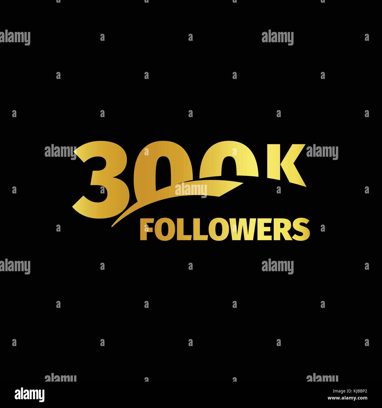 Elegante design rigoroso, il numero di abbonati di reti sociali, anniversario illustrazione vettoriale set. I miei discepoli logo collection. grandi set di vettore d'oro numeri e lettere alle comunità online Illustrazione Vettoriale