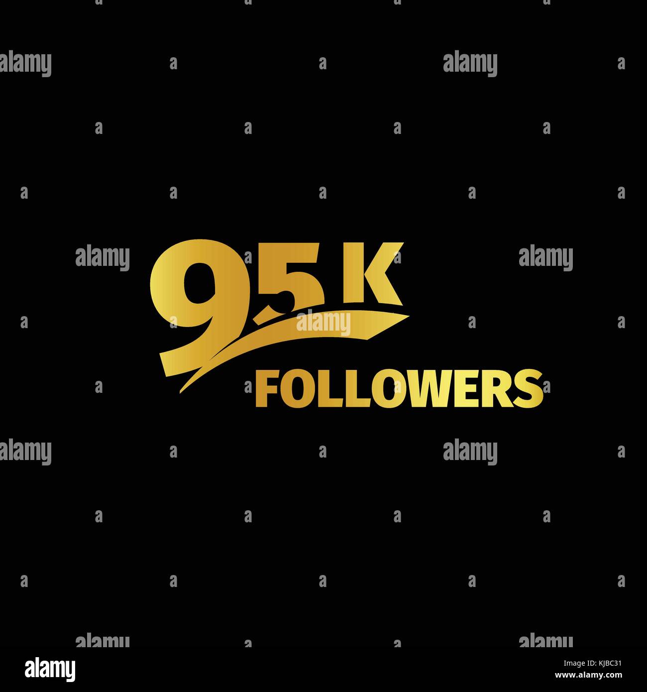 Elegante design rigoroso, il numero di abbonati di reti sociali, anniversario illustrazione vettoriale set. I miei discepoli logo collection. grandi set di vettore d'oro numeri e lettere alle comunità online Illustrazione Vettoriale