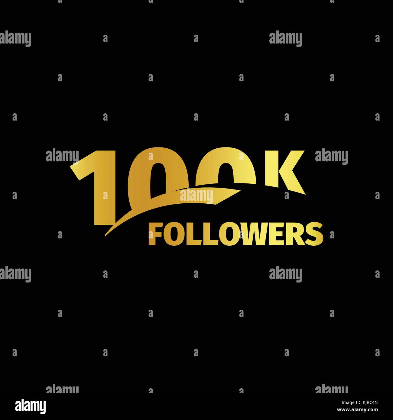 Elegante design rigoroso, il numero di abbonati di reti sociali, anniversario illustrazione vettoriale set. I miei discepoli logo collection. grandi set di vettore d'oro numeri e lettere alle comunità online Illustrazione Vettoriale