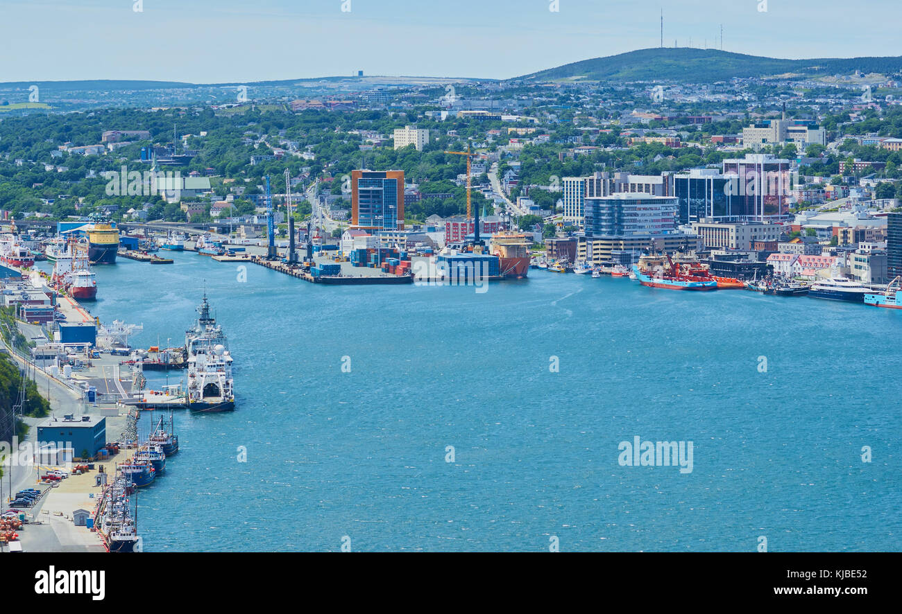 St John's port, Terranova, Canada Foto Stock