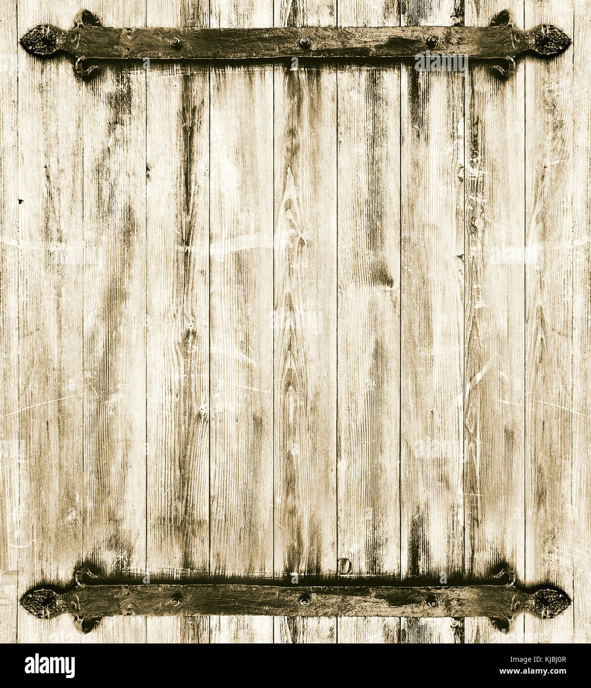 Controventata medievale sullo sfondo di legno Foto Stock