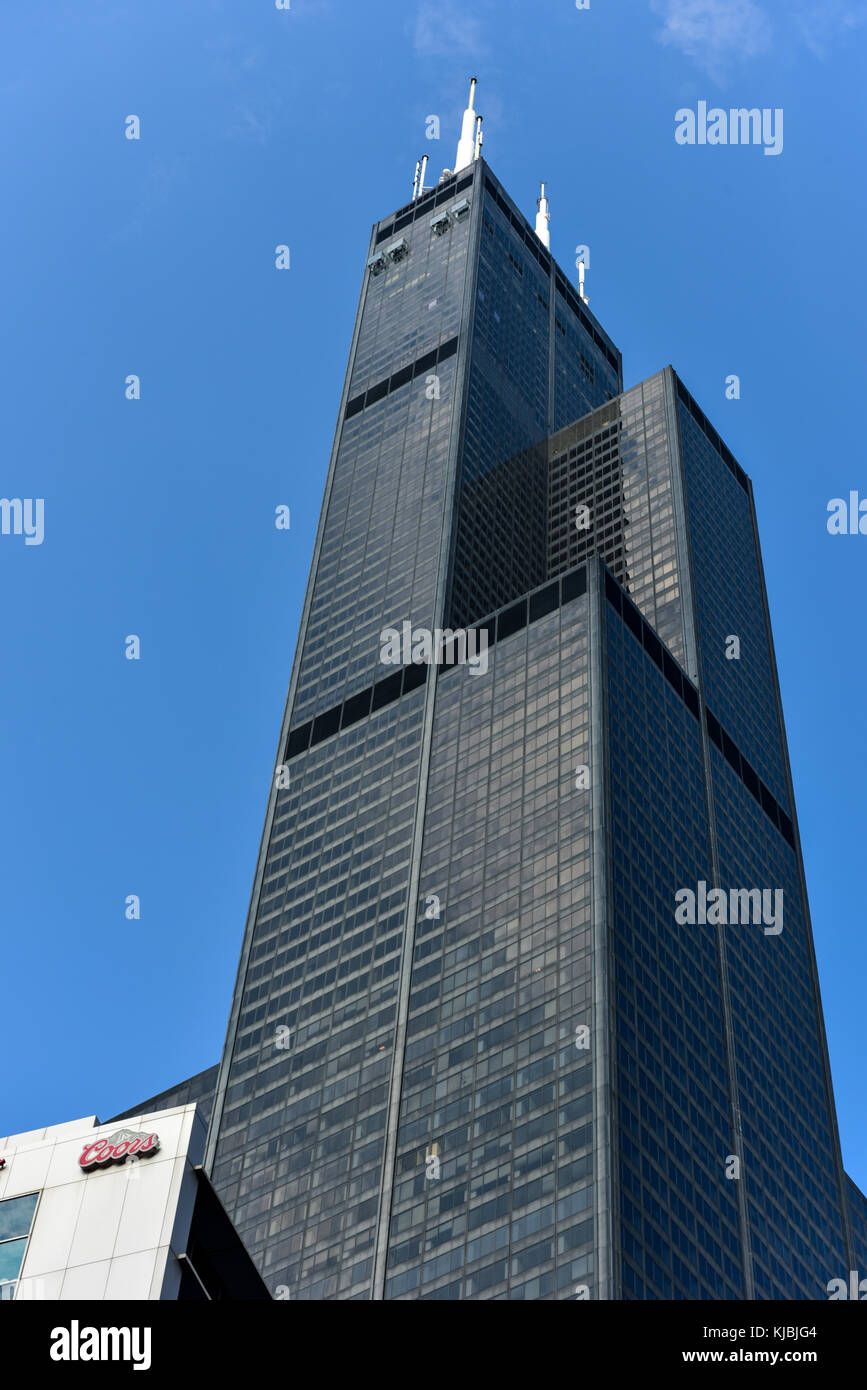 Chicago, Illinois - 5 settembre 2015: la willis tower (ancora comunemente denominato, Sears Tower) è un 108-story, 1.451 piedi (442 m) in Chicago. Foto Stock