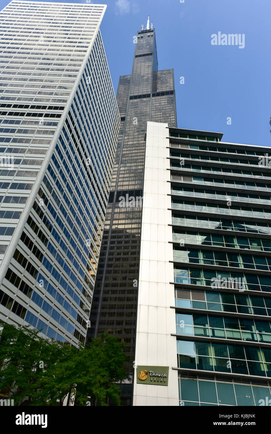 Chicago, Illinois - 5 settembre 2015: la willis tower (ancora comunemente denominato, Sears Tower) è un 108-story, 1.451 piedi (442 m) in Chicago. Foto Stock