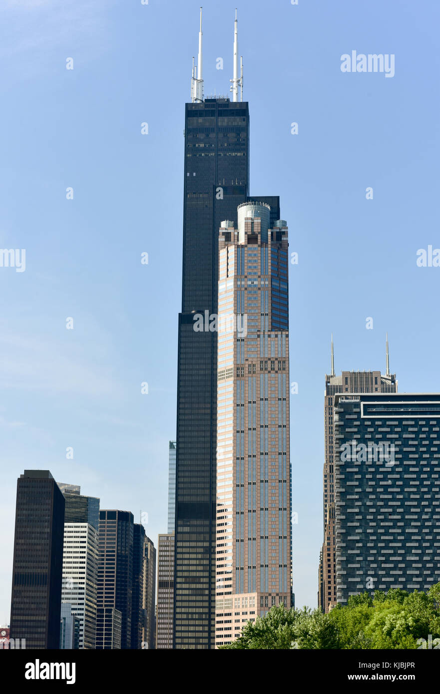 Chicago, Illinois - 5 settembre 2015: la willis tower (ancora comunemente denominato, Sears Tower) è un 108-story, 1.451 piedi (442 m) in Chicago. Foto Stock