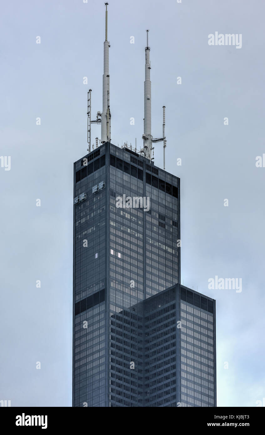 Chicago, Illinois - 5 settembre 2015: la willis tower (ancora comunemente denominato, Sears Tower) è un 108-story, 1.451 piedi (442 m) in Chicago. Foto Stock
