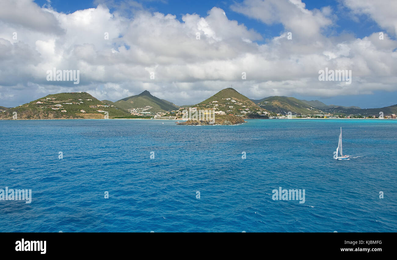 Simpson Bay - Caraibi isola tropicale - Sint Maarten Foto Stock