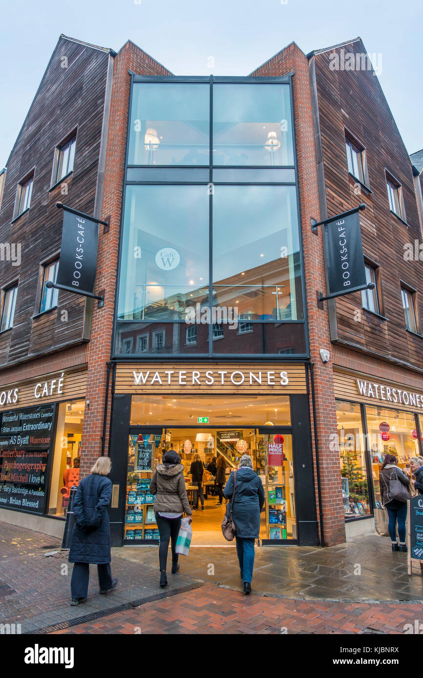 Waterstones,Bookshop,Rosa Lane,ramo,Canterbury,Kent,l'Inghilterra,UK Foto Stock