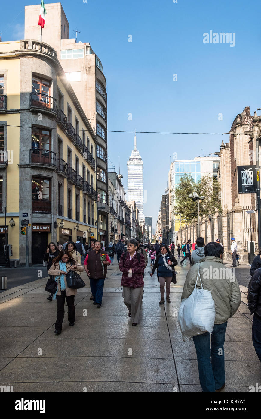 Città del Messico strade in centro (centro historico) Foto Stock