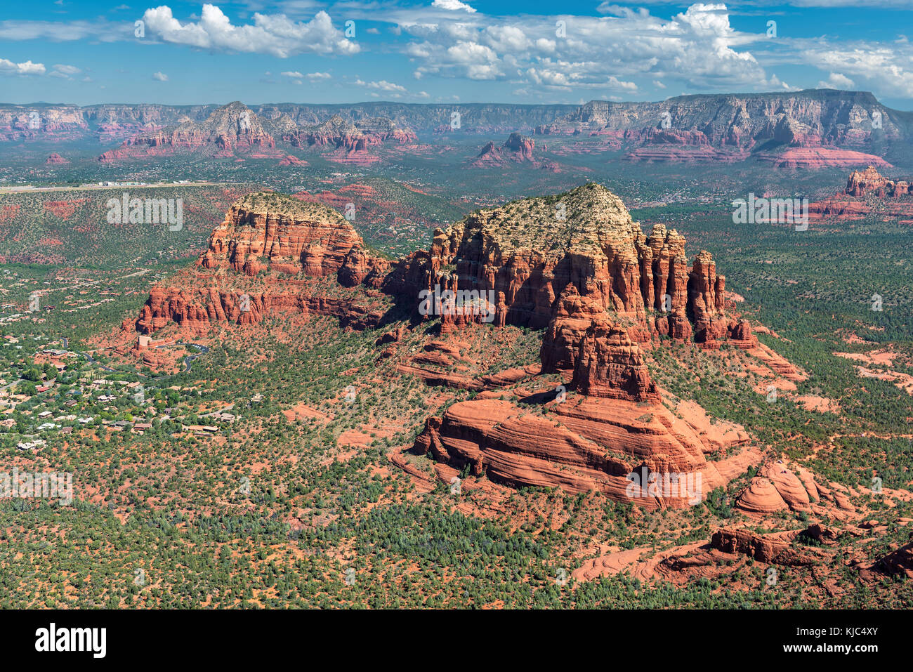 Vista aerea di Sedona in Arizona Foto Stock