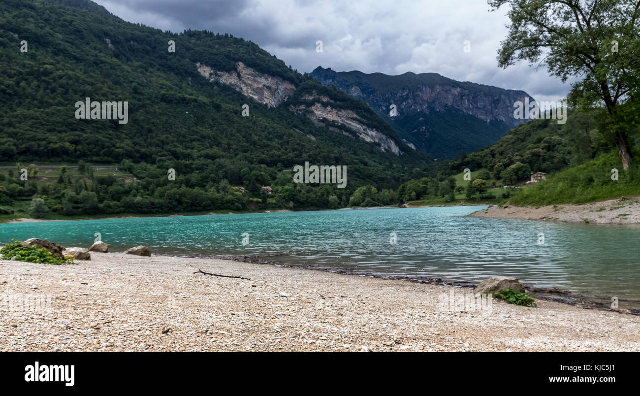 Il lago di Tenno, fo del nord del lago di garda, Italia Foto Stock
