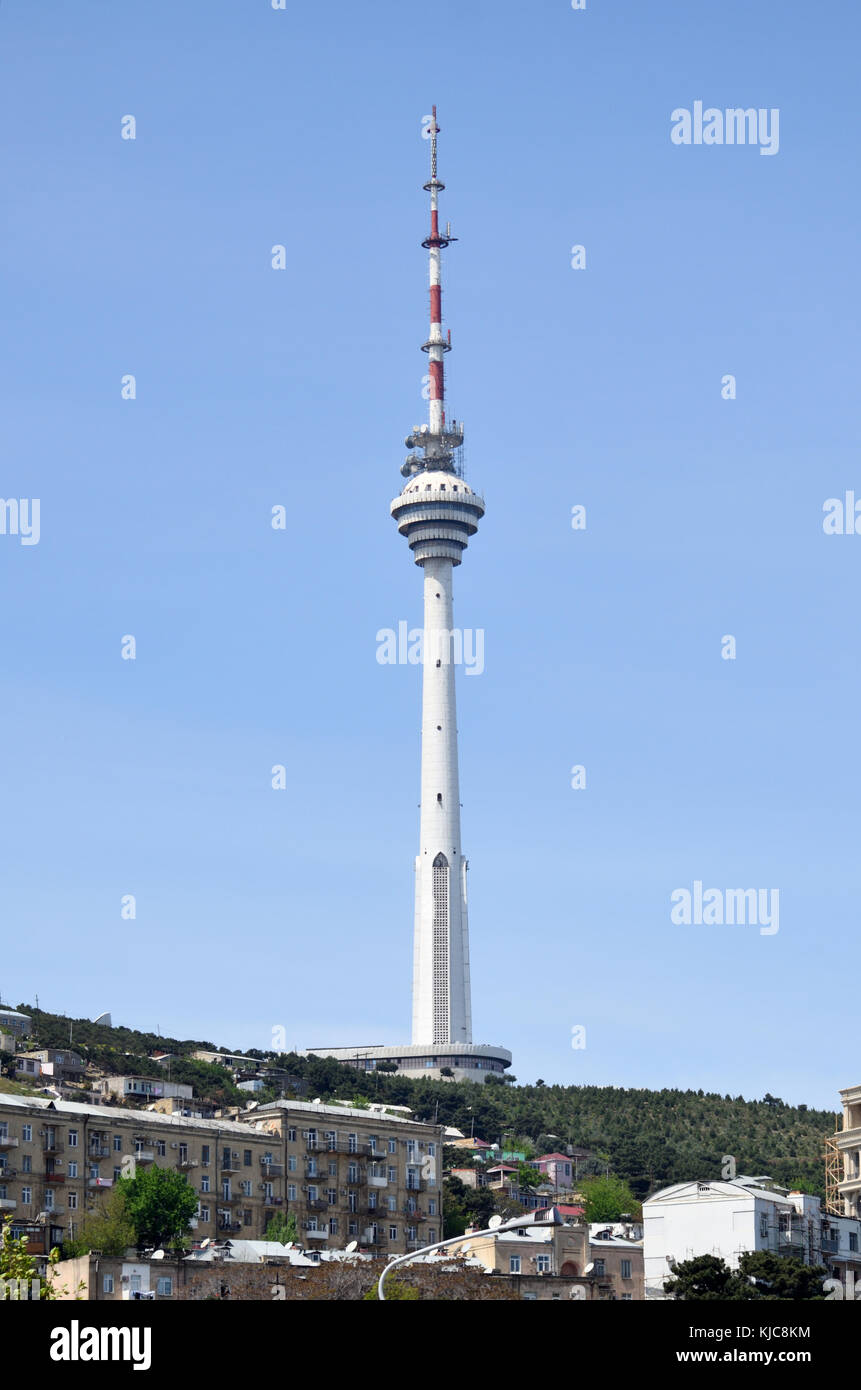 La Baku tv tower è un 310 metri di un alto edificio di Baku, capitale dell'Azerbaigian. è il più alto edificio in Azerbaigian e la trentaquattresima massima telev Foto Stock