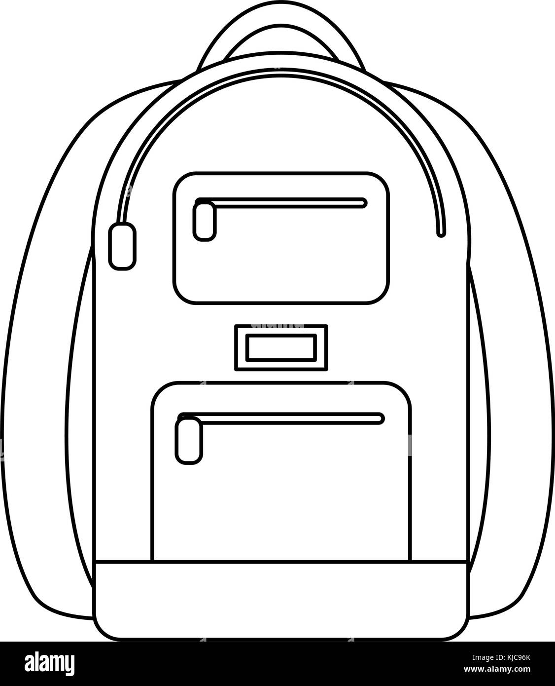 Zaino scuola isolato Illustrazione Vettoriale