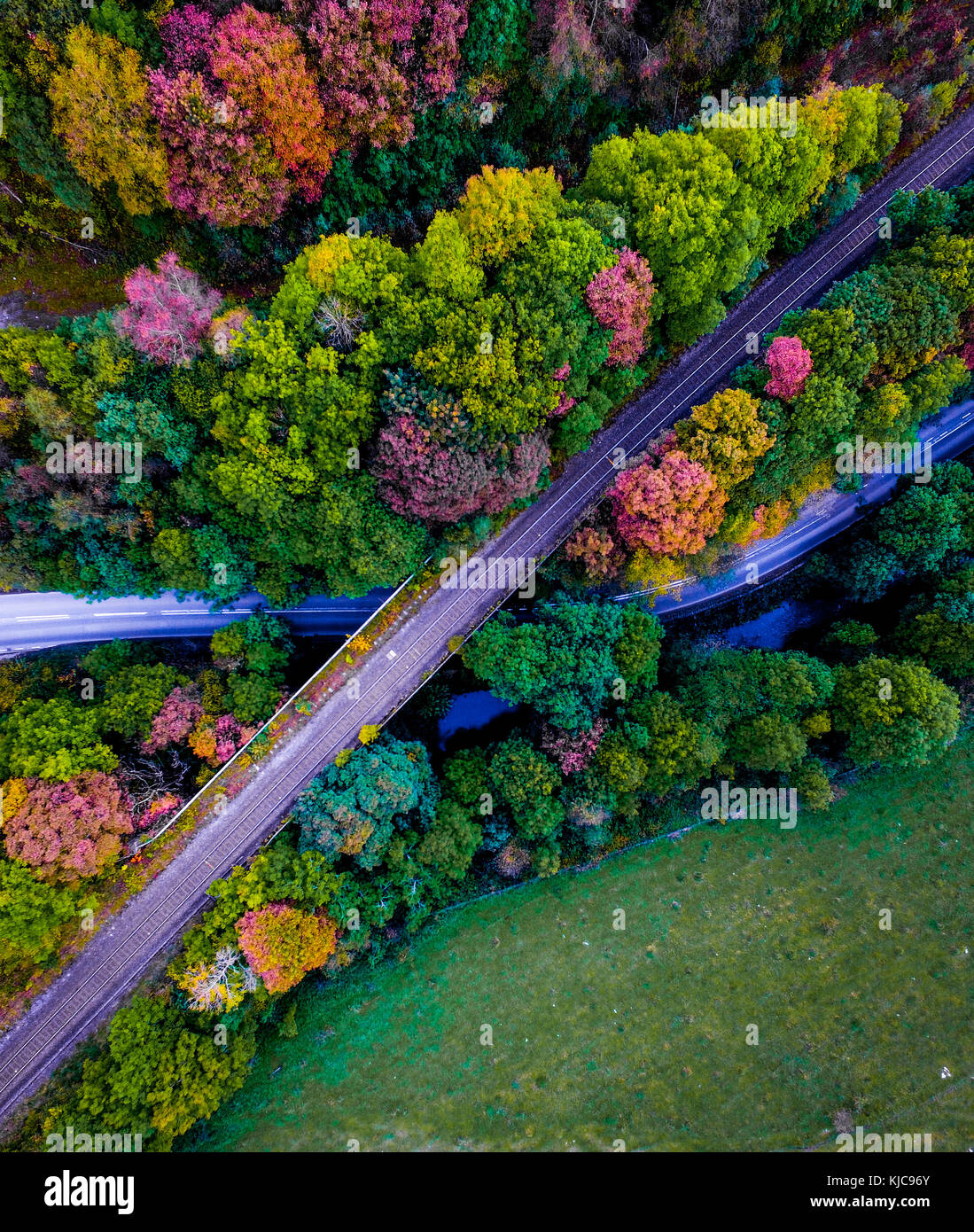 Rientrano in Peak District Foto Stock