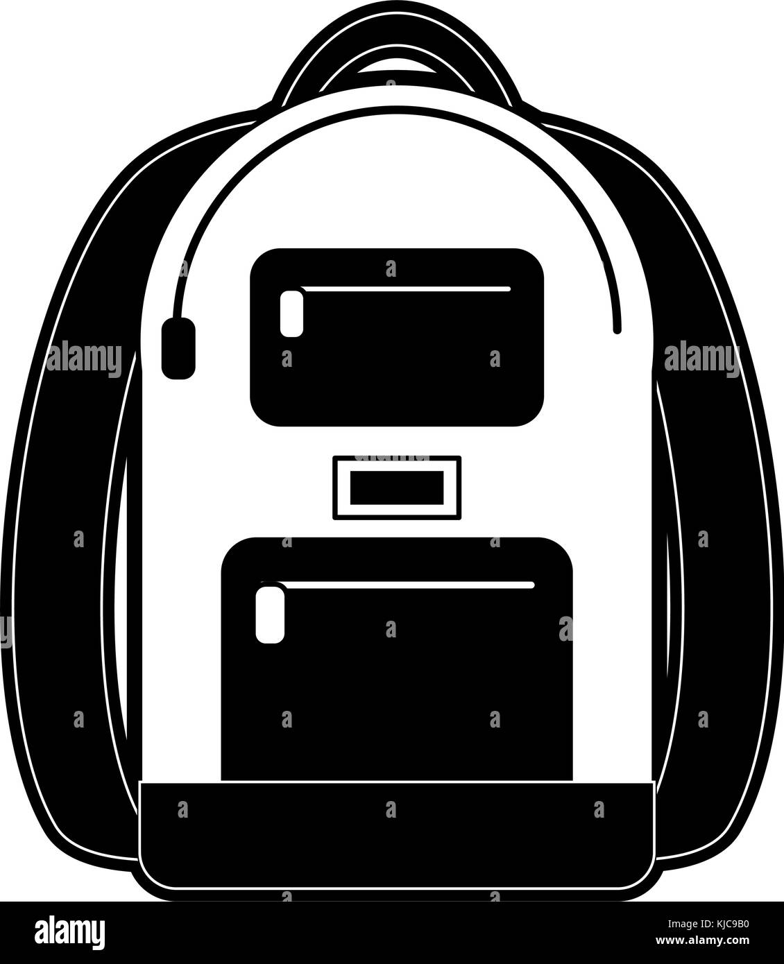 Zaino scuola isolato Illustrazione Vettoriale