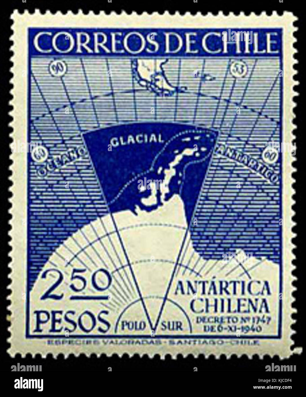 Il Cile.Ant.rivendicazione Foto Stock