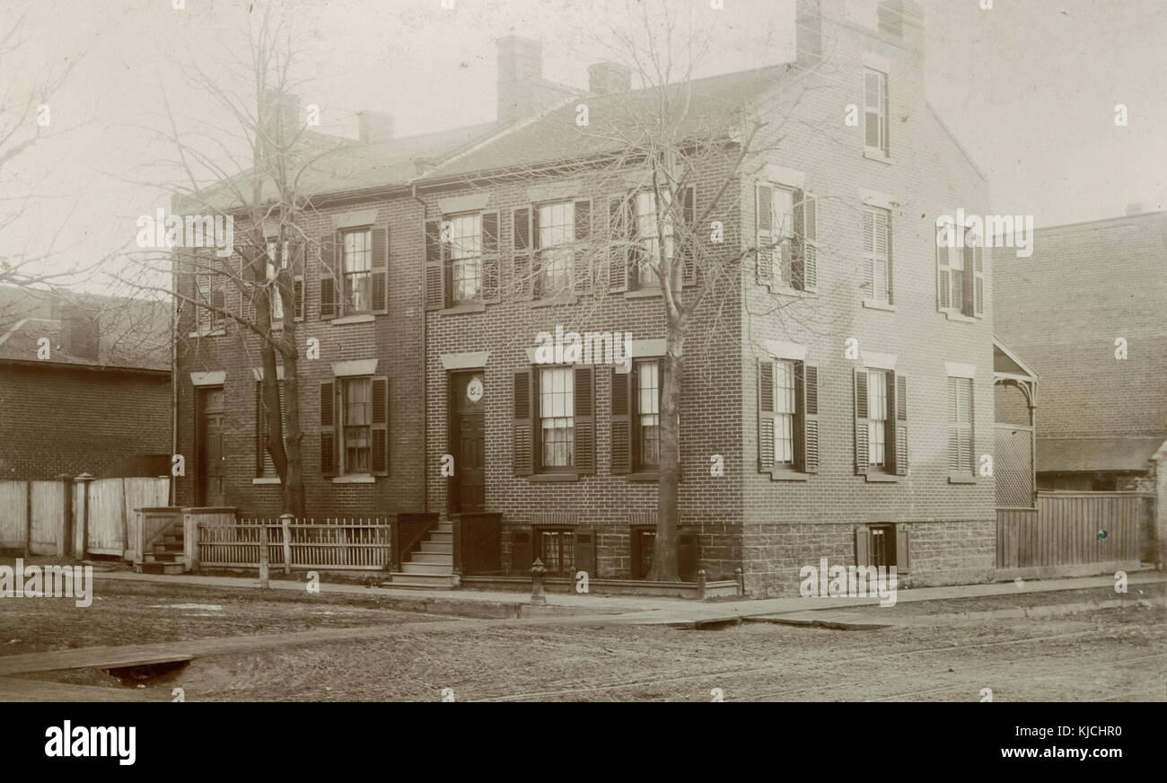 SE angolo di Sherbourne e Adelaide nel 1885 Foto Stock