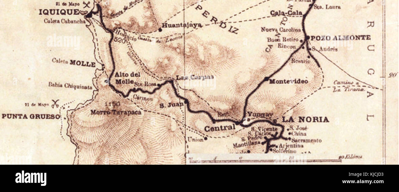 Tarapaca 1879 Bertrand Iquique La Noria Foto Stock