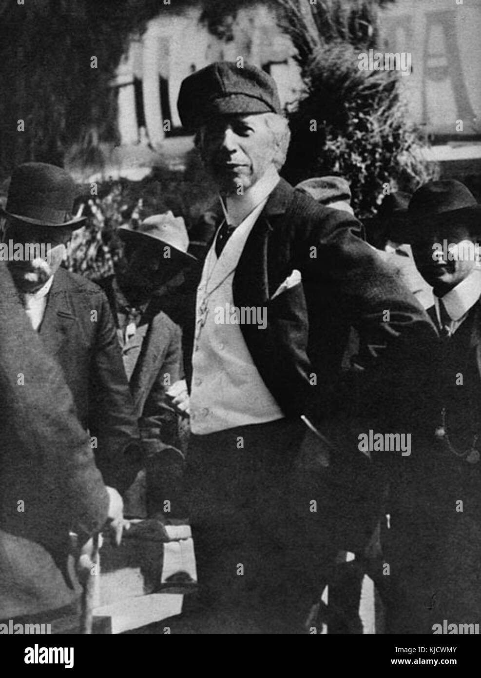 Sir Wilfrid Laurier durant son dernier Voyage dans l'Ouest canadien Foto Stock