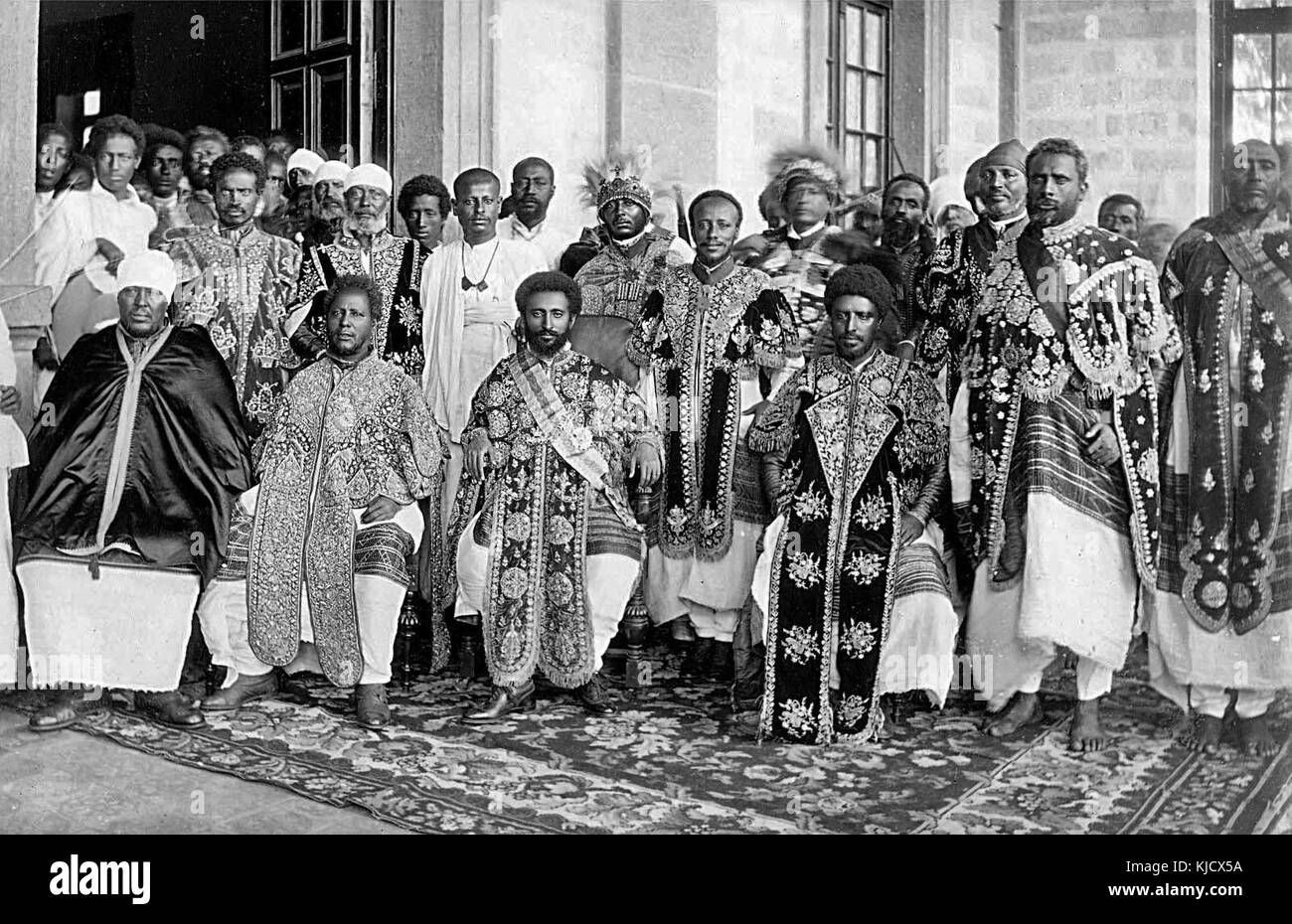 Haile Selassie e gruppo Foto Stock