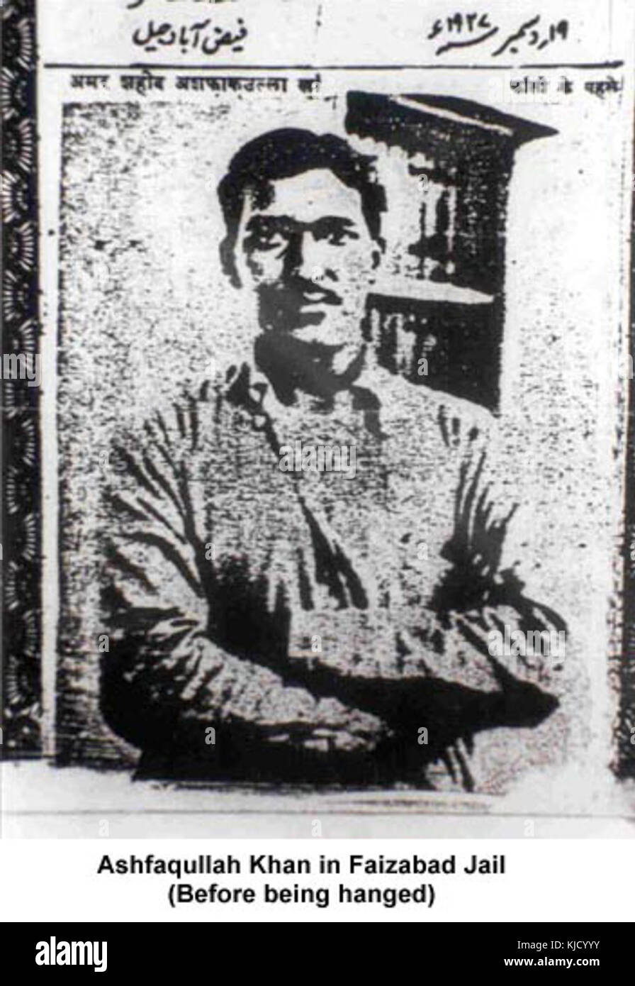 Ashfaqulla Khan in Faizabad carcere Foto Stock