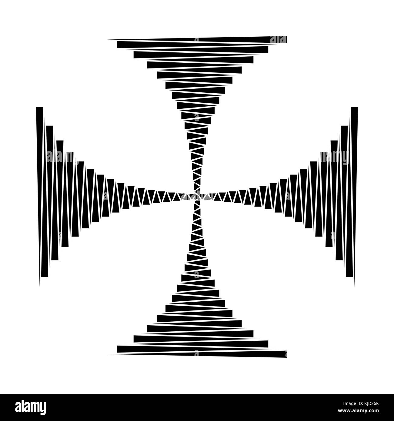 Strisce trasversali icona design vettore forma geometrica simbolo Illustrazione Vettoriale