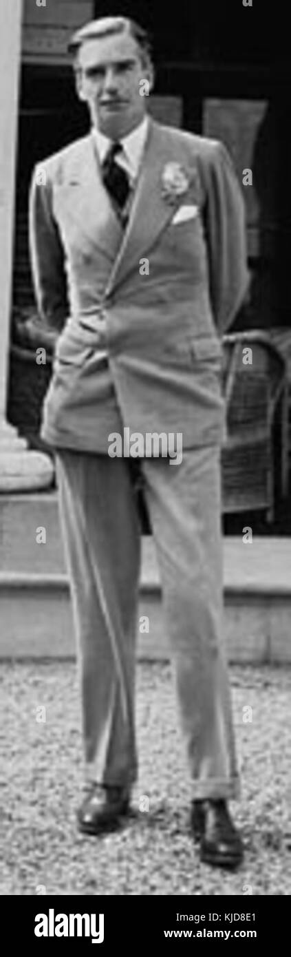 Questa immagine cattura Anthony Eden, un importante politico britannico, alla Conferenza del Québec del 1943, un importante incontro della seconda guerra mondiale tra i leader alleati per discutere le strategie militari. Foto Stock