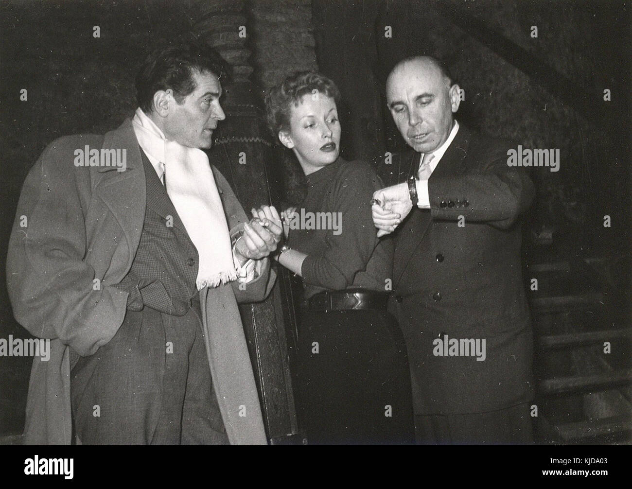 Emil Edwin Reinert, Joan Camden, Francis Lederer, Vienna 1952 Foto Stock