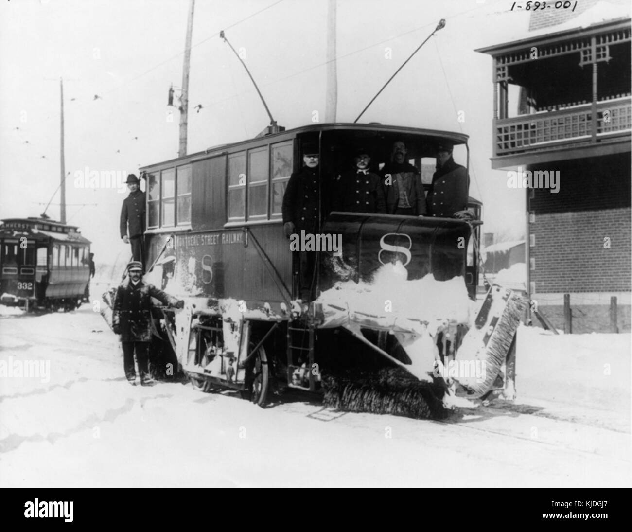 Scopa di neve a Montreal (1904) Foto Stock