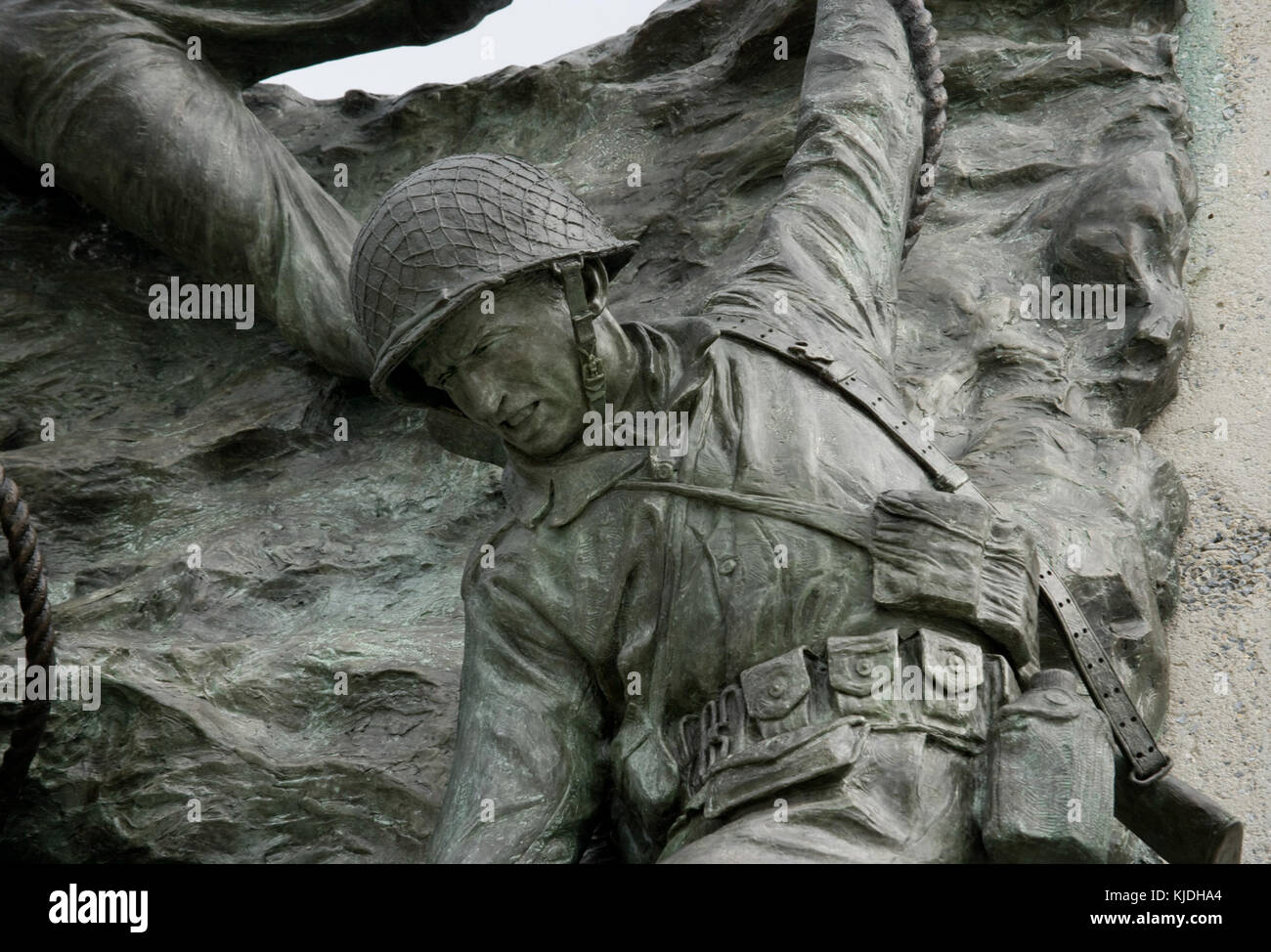 D Day Memorial bronzo Highsmith dettaglio Foto Stock