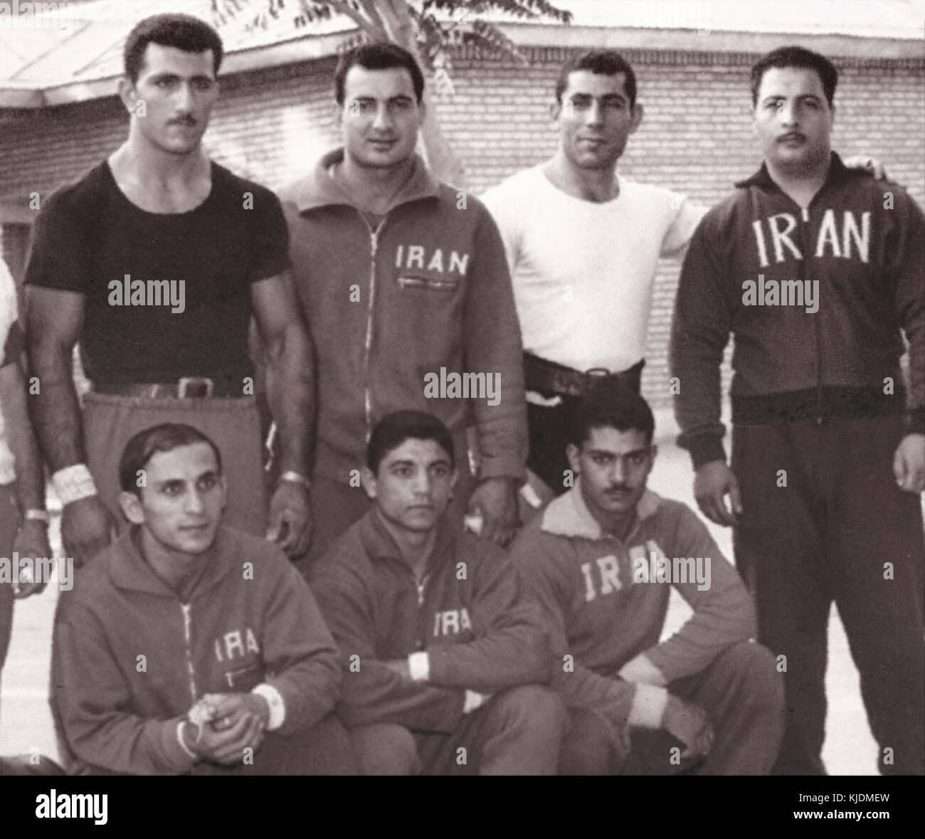 Iraniano squadra di sollevamento pesi 1960 Foto Stock