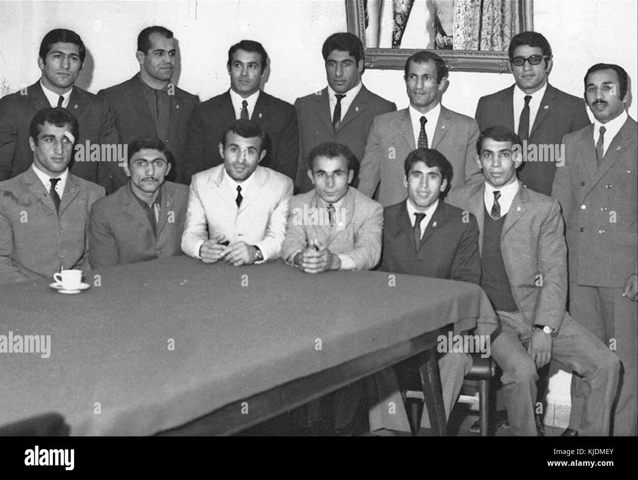 Wrestling iraniano team 1969 Foto Stock