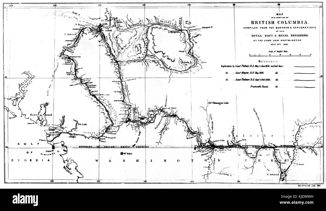 British Columbia 1859 Foto Stock