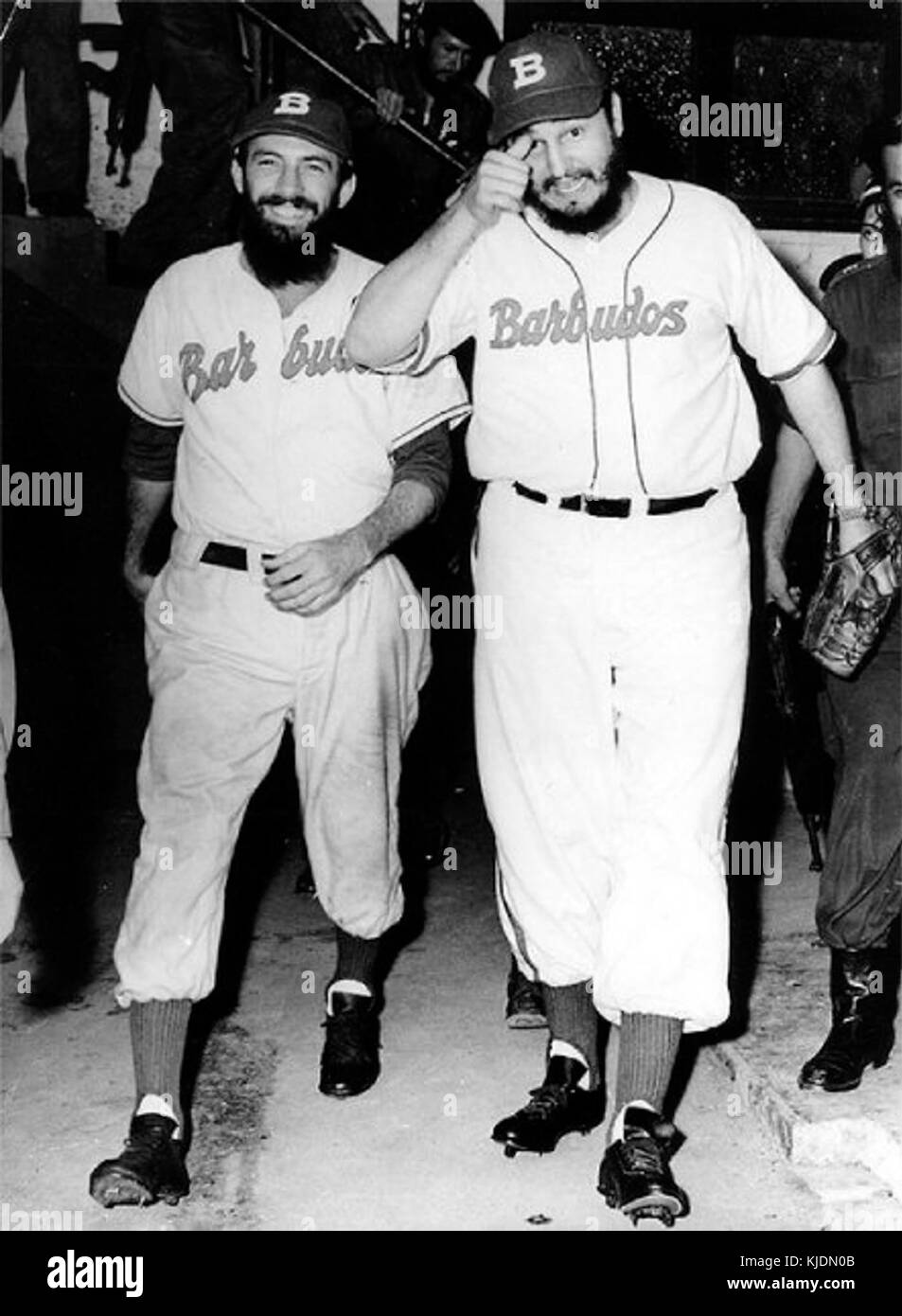 Barbudos Fidel Castro e Camilo Cienfuegos Foto Stock