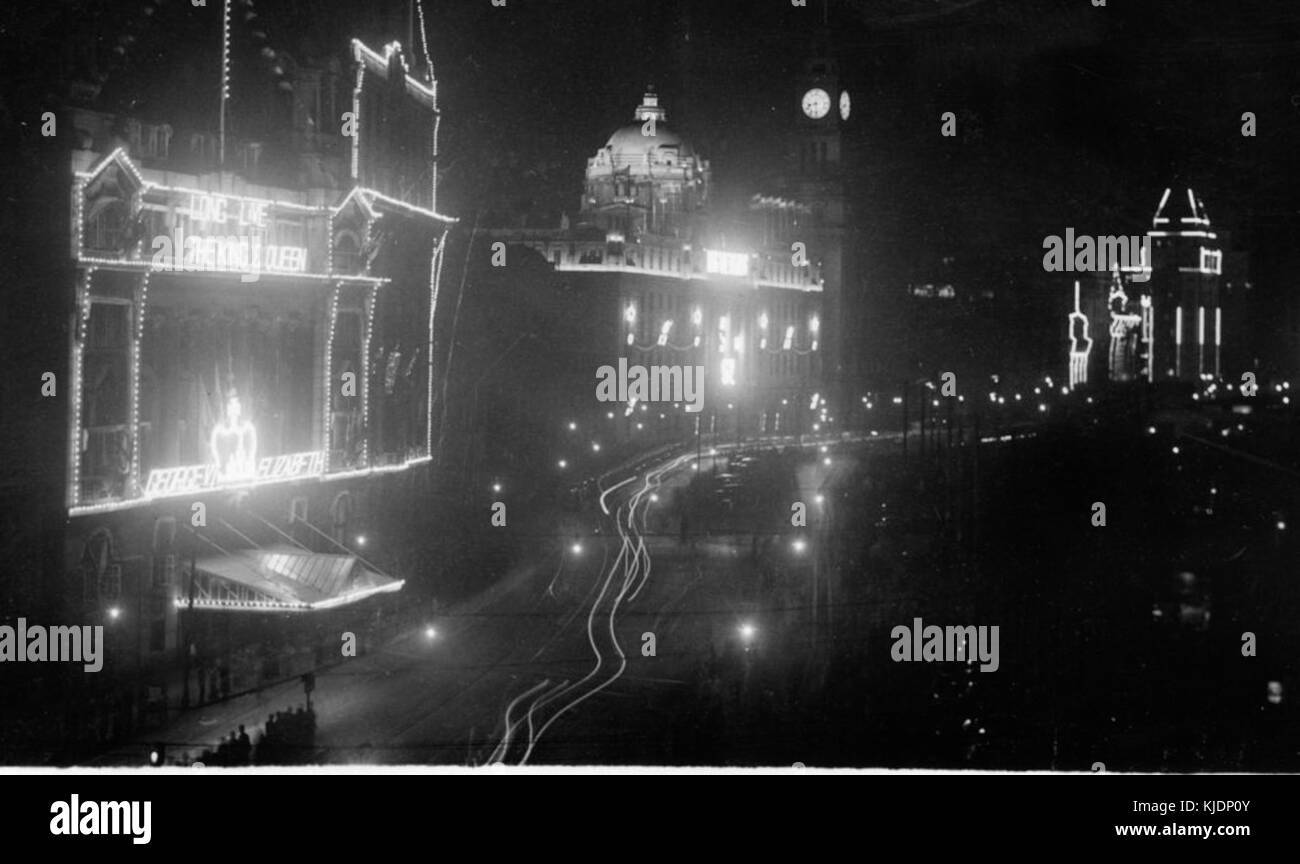 Il Bund Vista notte vecchio pic Foto Stock