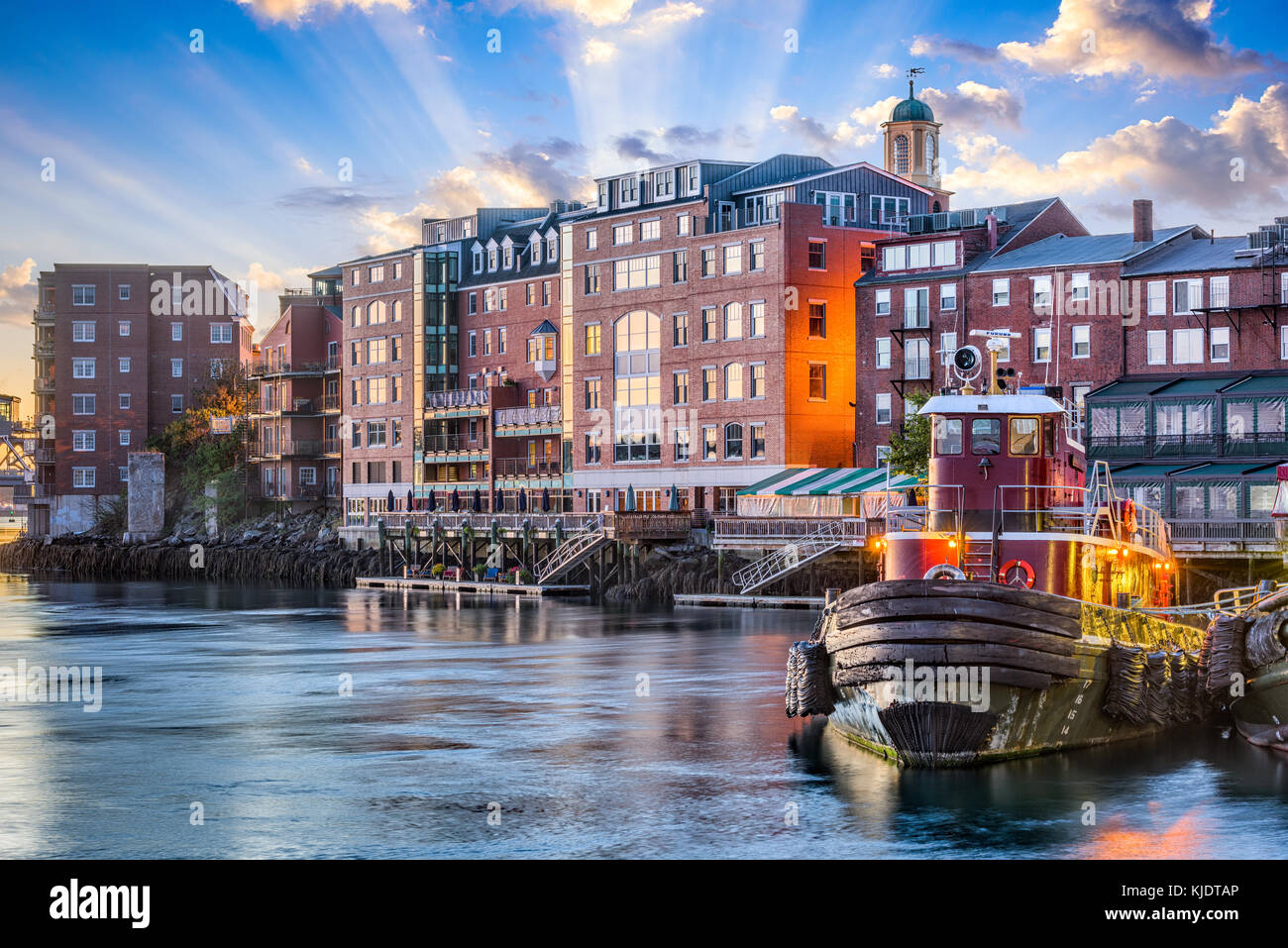 Portsmouth, New Hampshire, Stati Uniti d'America città cityscape. Foto Stock