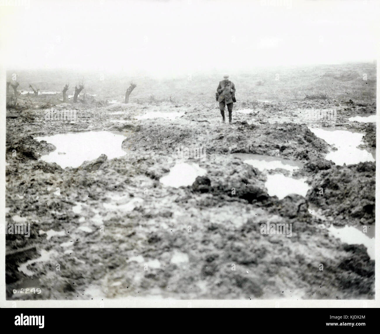 Seconda battaglia di Passchendaele Campo di fango Foto Stock